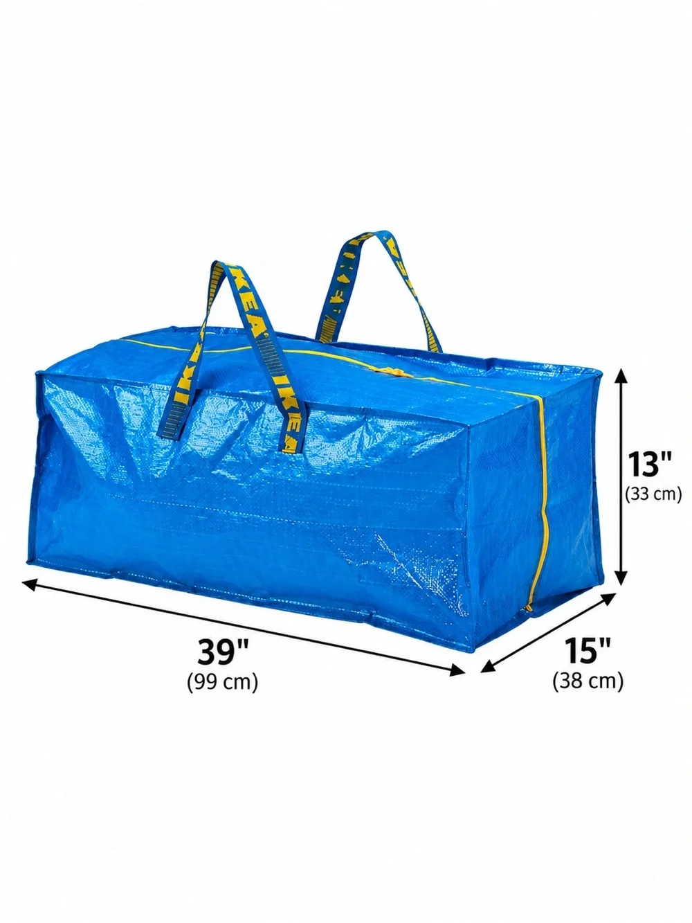 IKEA FRAKTA Storage Bag for Cart Blue 20 Gallon Zippered Large Utility Bag